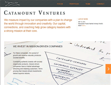 Tablet Screenshot of catamountventures.com